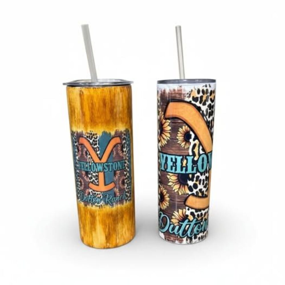 Yellowstone Dutton Ranch 20oz Tumblers Set of 2 Multi Color